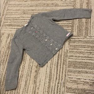 Gray sparkly toddler girls sweater